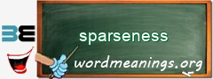 WordMeaning blackboard for sparseness